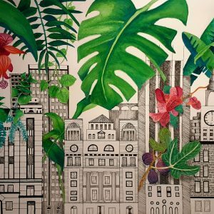 arquitectura-botánica-acuarela-tinta