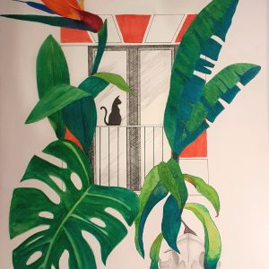 ilustración-grafito-acuarela